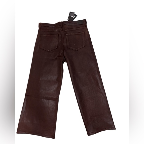 PAIGE Anessa Jeans 33 NWT Chicory Luxe Coated Ankle Flare Exposed Button Fly - Picture 4 of 13